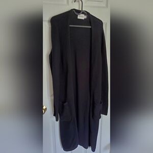 Pact Long Black Cardigan Size Small/Medium